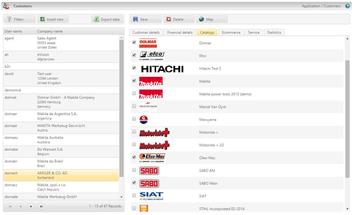 You decide which catalogues and price lists your customers have access to and how customers interact with your B2B environment